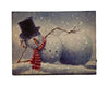 Snowman on Canvas - Illuminated Painting