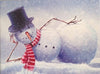 Snowman on Canvas - Illuminated Painting