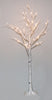 Birch Tree On Metal Base, 48 LED Lights, 47 Inches Tall, Indoor and Outdoor Use