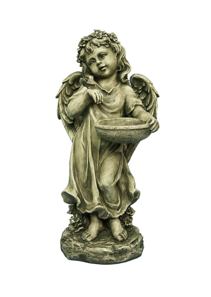 Angel Child with Birdbath Garden Statue