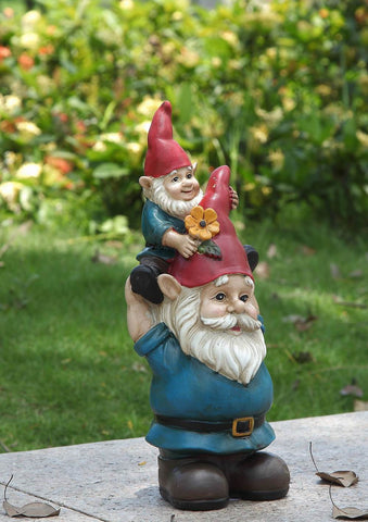 Gnome with Child On Shoulders