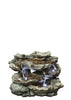 Multi-Level Log Table Top Fountain with LED Lights