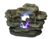 Multilevel Rocks Fountian with RGB LED Light