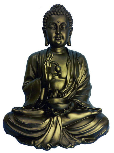 BUDDHA SITTING-BLACK