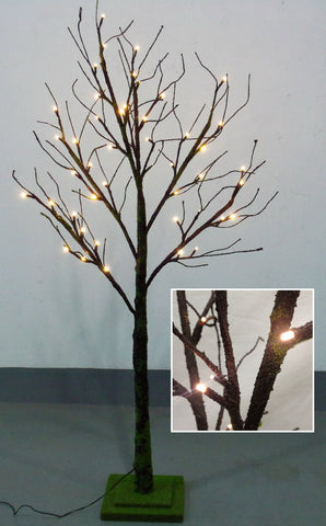 FLORAL LIGHTS-TREE W/GREEN MOSS AC-48L WARM LED