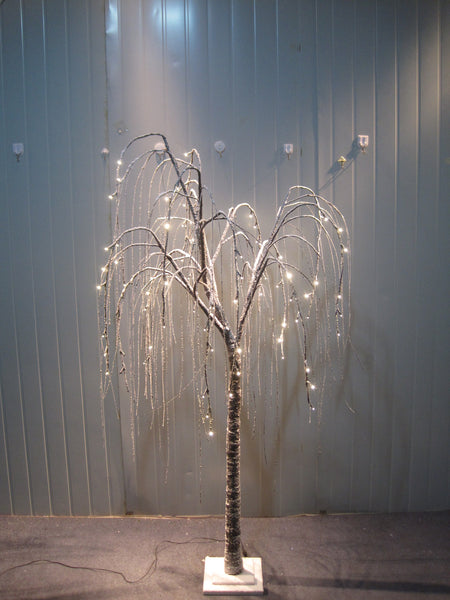 Brown Willow Tree with Snow-Warm White 84 LED