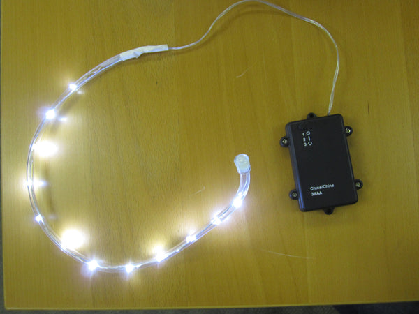 Rope Light - Wm White 18 LEDs Outdoor Battery
