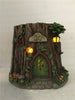 Fairy Garden-Tree Trunk House with Solar Lights