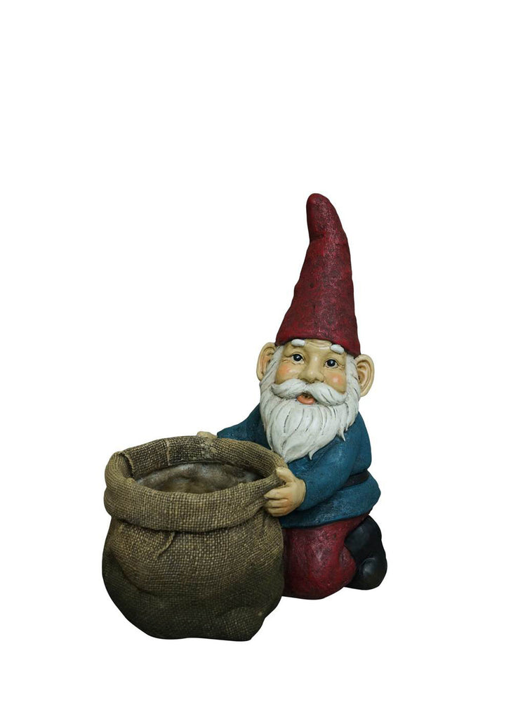 Gnome Kneeling with Planter