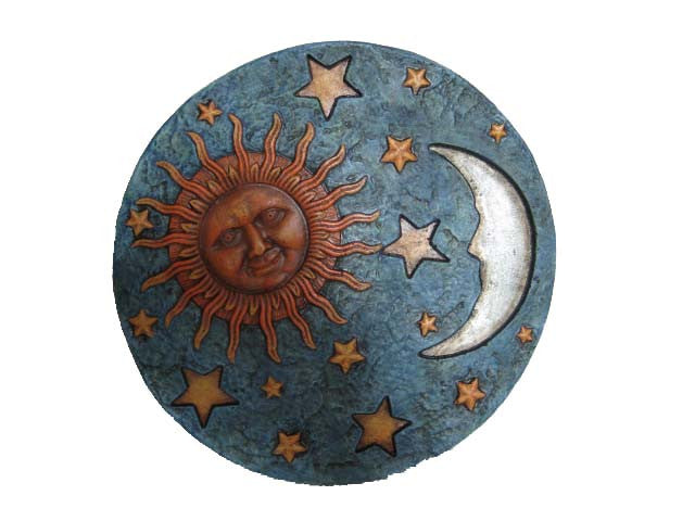 Stepping Stone with Sun, Moon and Stars