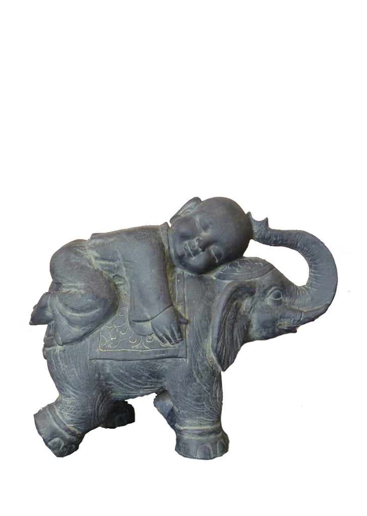 Child Buddha on Elephant Statue