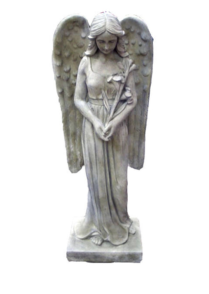 Standing Angel Statue Bowing in Prayer