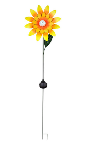 Rotating Sunflower Stake with Solar LED
