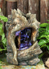 Tree Trunk Table Top Fountain with LED Light