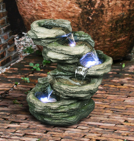 Fountain- 4 Level Rocks with LED