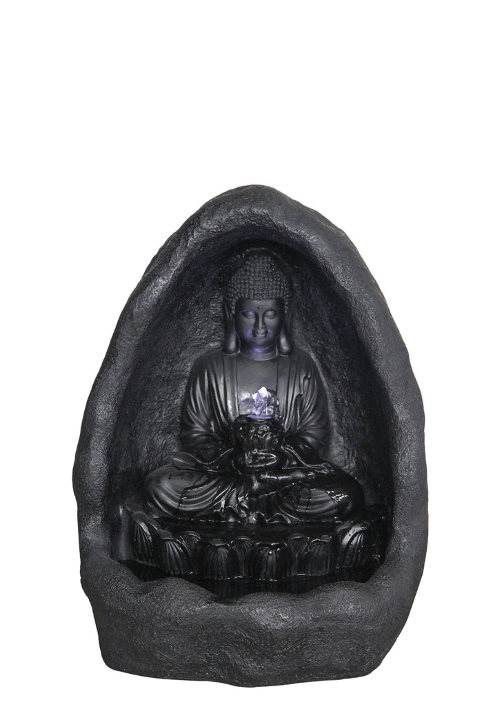Buddha in Grotto Fountain with LED