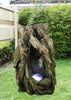 Tree Trunk Fountain with LED Oasis Pool