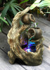 Cascading Urns Table Top Fountain with Multi-Colour LED Light