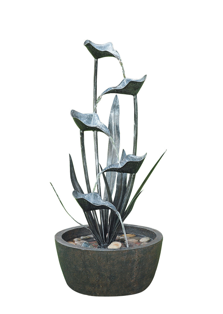 Metal Blooming Plant Fountain