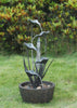 Metal Blooming Plant Fountain