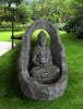 Fountain-Buddha Sitting In Stone with LED