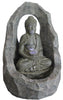 Fountain-Buddha Sitting In Stone with LED