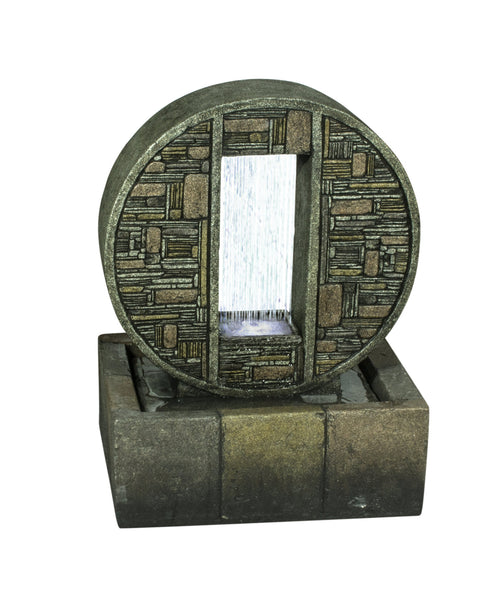 Fountain-Rainfall In Brick Design Medallion with LED