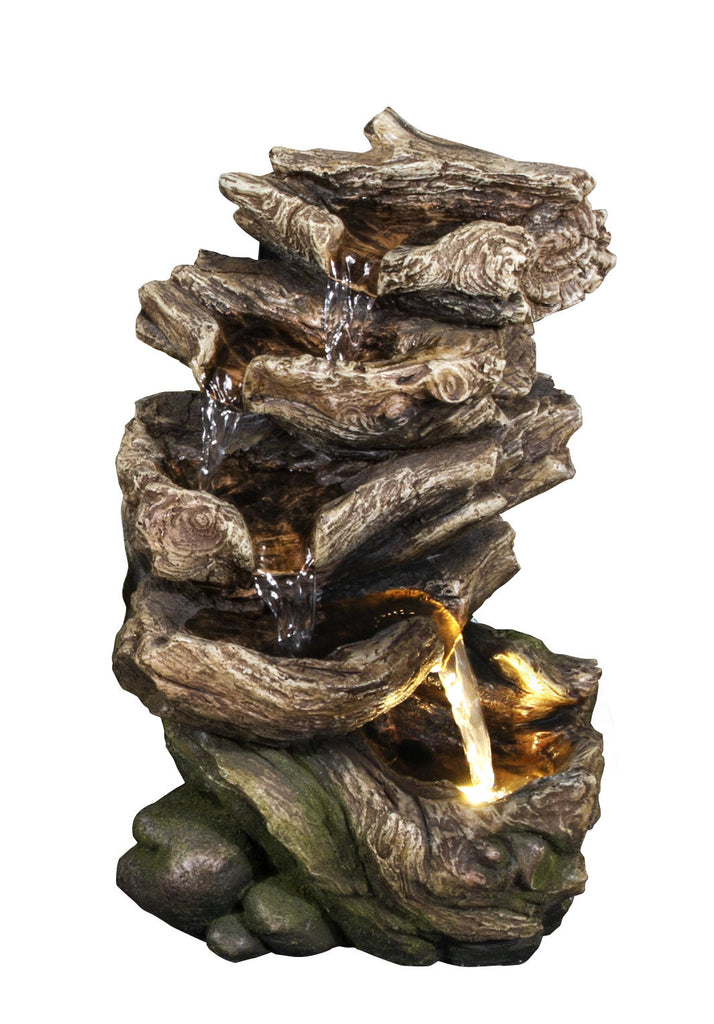 Fountain-Multi Level Logs with LED