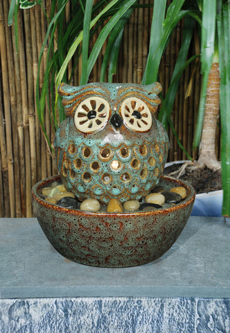 Owl In Bowl Fountain