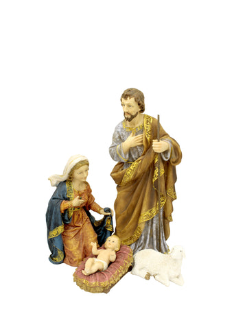 Mary, Joseph and Jesus Nativity Set with 4 Pieces 18"