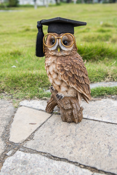 Owl with Glasses and Graduation Cap