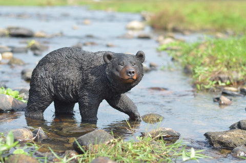Walking Black Bear Statue