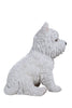 Sitting White Terrier Dog Statue