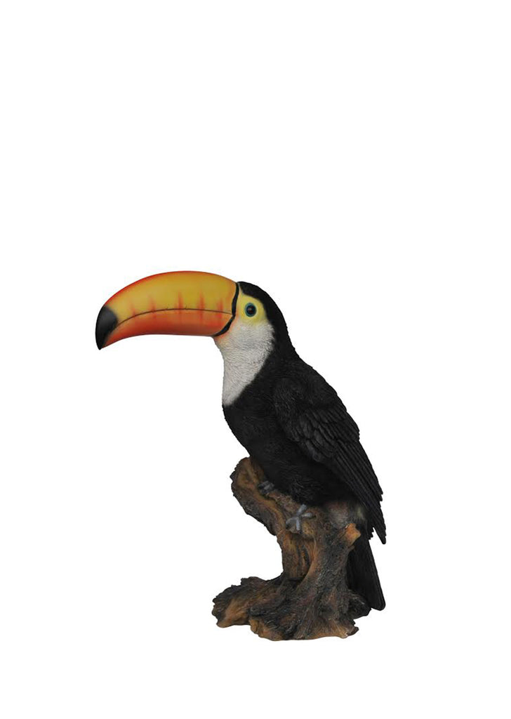 Toucan Bird Garden Statue on Stump