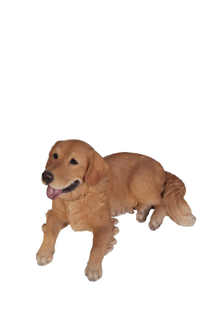 Golden Retriever Dog Statue Laying Down