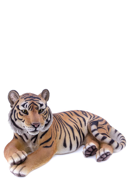 Tiger Garden Statue Laying Down