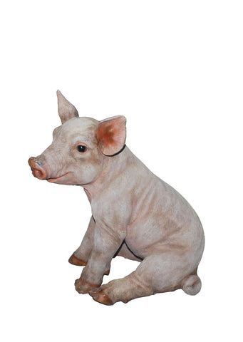 Pig Garden Statue Sitting - Large