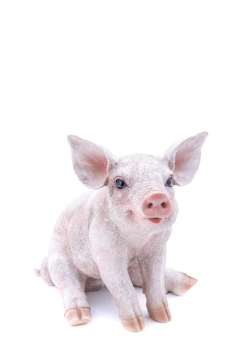 Pig Garden Statue Sitting - Medium