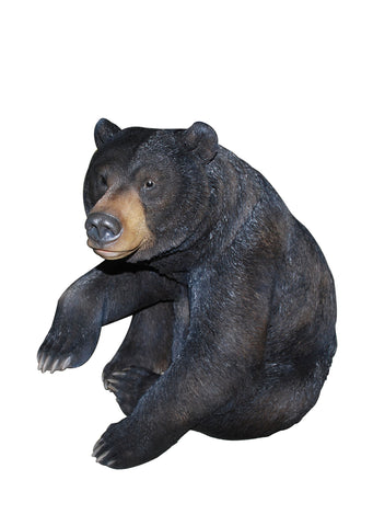 Black Bear Garden Statue Sitting