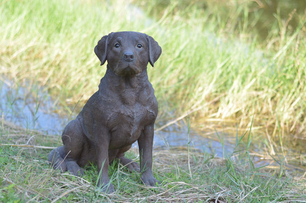 Sitting  Brown Labrador Retriever Dog Statue