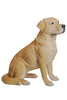 Sitting Yellow  Labrador Retriever Dog Statue