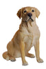 Sitting Yellow  Labrador Retriever Dog Statue