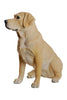 Sitting Yellow  Labrador Retriever Dog Statue