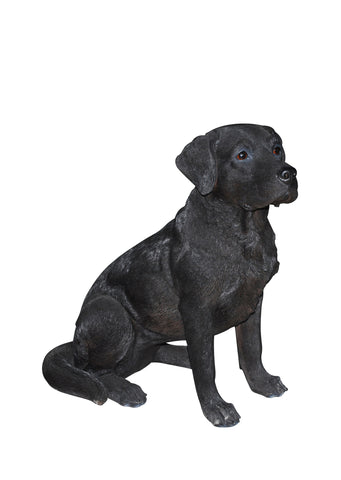 Black Labrador Dog Garden Statue