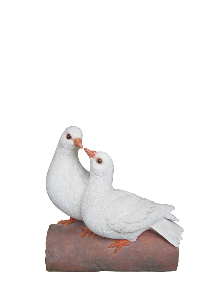 White Doves Garden Statue