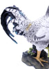 Rooster Statue with Black and White Feathers
