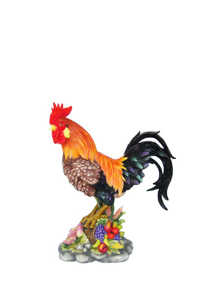 Rooster Garden Statue on Horn of Plenty